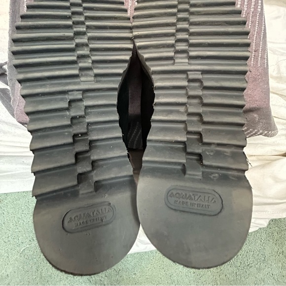 Aquatalia Black Pedri Suede Water-Resistant Cuff Boots 5.5 - Picture 15 of 16